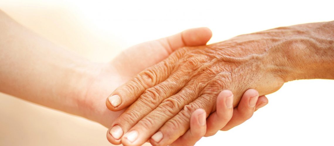 holding hand during in home care